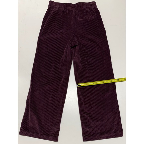 Marine Layer Allison Corduroy Wide Leg Pants Plum Burgundy Wine Small 18473 - Picture 5 of 5